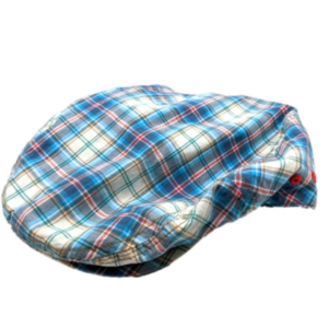 Osh Kosh Boys Plaid Golfer Cap Kids Hat Blue Orange